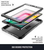 Galaxy Tab A 8.0 2019 Rugged Case with Kickstand,SM-T290 SM-T295, Poetic Full Body Shockproof Cover, Built-in-Screen Protector, Revolution, for Samsung Galaxy Tab A Tablet 8.0 Inch (2019), Black