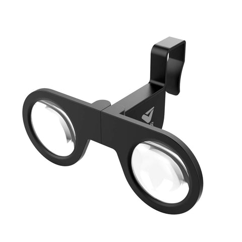 Updated VeeR Mini VR Goggles - Foldable Virtual Reality 3D Viewer Glasses with HD Lens for Android and iOS Smartphones, Black