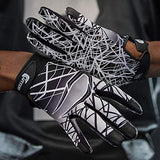 Cutters Game Day No Slip Football Gloves, Youth and Adult Sizes, Receiver Gloves with High Tack Silicone Grip, Superior Support and Protection for All Ages, Guantes de Football, 1 Pair
