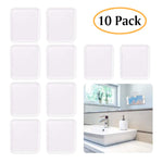 ZC GEL Universal Sticky Pads, Removable and Reusable Non Slip Mat Cell Phone Holder for Car Dashboard Office House Glass Mirrors Anywhere, Clear Anti Slip Pads 10 Pcs 