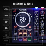 Numark Party Mix | Complete DJ Controller Set for Serato DJ with 2 Decks, Party Lights, Headphone Output, Performance Pads and Crossfader / Mixer