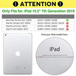 ProCase iPad 7th Generation Case iPad 10.2 Case 2019 with Tempered Glass Screen Protector, Slim Stand Hard Shell Protective Smart Cover for 7th Gen iPad 10.2 Inch 2019 (A2197 A2198 A2200) -Navy