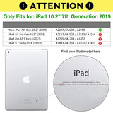 ProCase iPad 7th Generation Case iPad 10.2 Case 2019 with Tempered Glass Screen Protector, Slim Stand Hard Shell Protective Smart Cover for 7th Gen iPad 10.2 Inch 2019 (A2197 A2198 A2200) -Navy