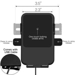 Qi Wireless Car Charger,Fast Charge CD Slot Phone Mount[Universal Air Vent][All Qi-Enable Devices]Phone Holder Compatible for iPhone 8 Plus/X/XS/XR/XS Max and Samsung Galaxy Note9/S10e/S10+ Plus S9/S8