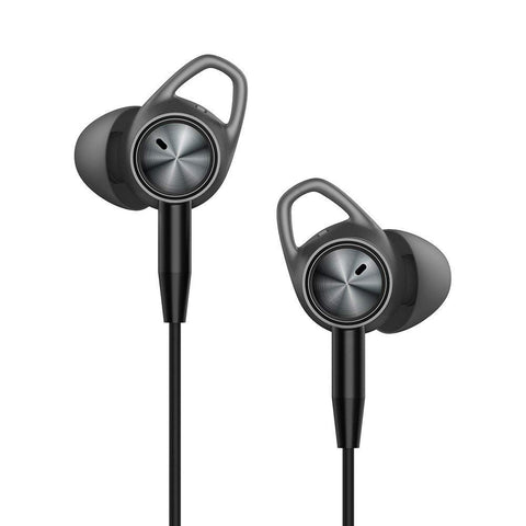 TaoTronics Active Noise Cancelling Headphones, Wired Earbuds in Ear Stereo Awareness Monitor Earphones with Microphone and Remote (15 Hours Playtime, 3.5mm Jack, Premium Aluminum Matte Black)