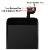 Premium Screen Replacement for iPhone 6S 4.7' - LCD Complete Repair Kit Display 3D Touch Digitizer Assembly with Earpiece, Front Camera, Proximity Sensor, Tempered Glass, Tools, Instruction (Black)