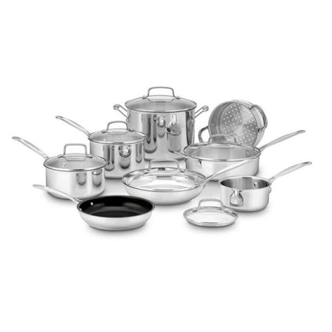 Marca: CUISINART, OLLAS Y SARTENES, SET OLLAS CUISINART - 7714N - 14 PIEZAS