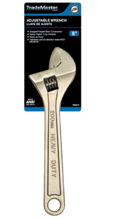 Llave de ajuste de 8 pulgadas marca trademaster, Trademaster
