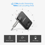 Mpow Bluetooth Receiver with Car Locator, Bluetooth 4.1 Car Kits, 2 in 1 Car Audio Adapter, Wireless Music Adapter for Car Stereo System to Enjoy Hands-Free Calling & Music, Black