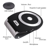 Car Speaker Hands Free Wireless-in Car Kit Speakers Radio for Car Stereo Sun Visor Air Vent Built-in Mic & Car Charger for iPhone 7/Plus Samsung Support Siri
