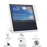[2 Pack] Echo Show Screen Protector,Smiling [Bubble Free] [Scratch Resistant] Ultra Clear 9H Hardness Tempered Glass Screen Protector for Echo Show
