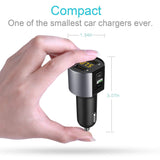 Baile Bluetooth FM Transmitter for Car, Wireless Bluetooth FM Radio Adapter Car Kit with Hands-Free Calling and 2 Ports USB Charger