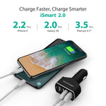 USB Car Charger RAVPower 24W 4.8A Metal Dual Car Adapter, Compatible iPhone Xs XS Max XR X 8 7 Plus, iPad Pro Air Mini, Galaxy S9 S8 S7 S6 Edge Note, Nexus, LG, HTC and More (Black)