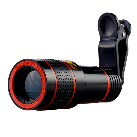 Phone Lens Zoom, ANARONA 12X Optical HD Cell Phone Camera Telephoto Lens with Universal Clip for iPhone X, 8, 7, 6s, 6, SE, Samsung Galaxy S9, S8, S7, S7 Edge and Most Smartphones