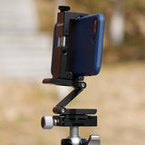 Ulanzi ST-02S Newest Aluminum Phone Tripod Mount w Cold Shoe Mount, Support Vertical and Horizontal, Universal Metal Adjustable Clamp for iPhone XS Xs Max X 8 7 Plus Samsung Huawei Android Smartphones
