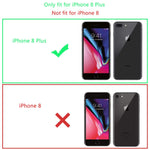 LK [3 Pack] Screen Protector for iPhone 8 Plus and iPhone 7 Plus Tempered Glass Case Friendly DoubleDefence [Alignment Frame Easy Installation] with Lifetime Replacement Warranty