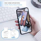 Finger Ring Stand, Lamicall Cell Phone Holder : Universal Phone Ring Cradle Kickstand Compatible with Phone Xs Max XR X 8 7 6 6s Plus 5s, Samsung Galaxy S8 S7 S6, All Android Smartphone - Black - 01