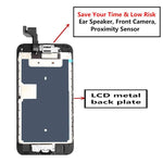 Screen Replacement Compatible iPhone 6s Black 4.7(inch) LCD Display Touch Digitizer Assembly Repair Kit & Home Button,Ear Speaker, Front Camera,Proximity Sensor, Repair Tools