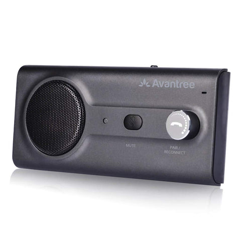 Avantree CK11 New Bluetooth Hands Free Car Kit, Connects with Siri & Google Assistant, Auto On Off, Wireless in Car Handsfree Speakerphone, 2W Powerful Speaker, Dual Link Connectivity & Visor Clip