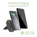 iOttie iTap 2 Wireless Magnetic Qi Wireless Charging Air Vent Mount || Compatible with iPhone Xs XR X Max Samsung S10 S9 + Smartphones | + Dual Car Charger