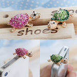 Mosichi Lovely Turtle Rhinestone Anti Dust Plug Earphone 3.5mm Ear Jack for iPhone Samsung Galaxy (Green)