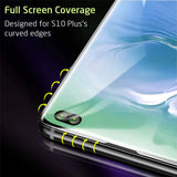 [2 Pack] Galaxy S10 Plus Screen Protector,Updated Version-Zone Support Fingerprint Unlock [No Bubbles][Case Friendly] Tempered Glass Screen Protector Compatible with Samsung Galaxy S10 Plus(Clear)