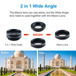 Phone Camera Lens, SEVENKA 6 in 1 Cell Phone Lens Kit with 18X Telescope Lens, Fisheye, Macro, Wide Angle, Kaleidoscope, CPL Lens, Tripod and Shutter for iPhone X XS Max 8 7 6 Plus Samsung Android
