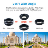 Phone Camera Lens, SEVENKA 6 in 1 Cell Phone Lens Kit with 18X Telescope Lens, Fisheye, Macro, Wide Angle, Kaleidoscope, CPL Lens, Tripod and Shutter for iPhone X XS Max 8 7 6 Plus Samsung Android