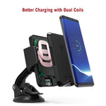 TaoTronics Phone Holder for Car, Wireless Car Charger Mount, Qi Fast Charge Phone Mount for Samsung Galaxy S10 S9 S8 S7 Edge S6 Edge+ Note8 and Standard Charge for iPhone Xs Max XR X 8 7 Plus