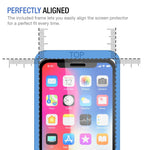 TETHYS Glass Screen Protector Designed for iPhone XS and iPhone X [Edge to Edge Coverage] Full Protection Durable Tempered Glass for Apple iPhone XS and X [Guidance Frame Included], Pack of 3