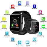 Smart Watch,Bluetooth Smartwatch Touch Screen Wrist Watch with Camera/SIM Card Slot,Waterproof Smart Watch Sports Fitness Tracker Android Phone Watch Compatible with Android Phones Samsung (Black)
