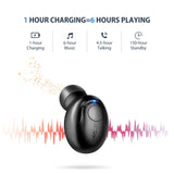 Mpow EM1 Bluetooth Earpiece, V4.1 Wireless Headphones, 6-Hr Playing Time Mini Bluetooth Earbud with Microphone, Invisible Car Bluetooth Headset for Cell Phone (One Pcs, Two Charger)