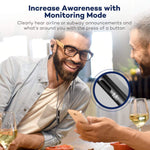 TaoTronics Active Noise Cancelling Headphones, Wired Earbuds in Ear Stereo Awareness Monitor Earphones with Microphone and Remote (15 Hours Playtime, 3.5mm Jack, Premium Aluminum Matte Black)