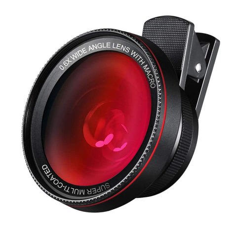 AMIR Phone Camera Lens, 0.6X Super Wide Angle Lens + 15X Macro Lens for iPhone Lens Kit, 2 in 1 Clip-On Cell Phone Camera Lens for iPhone 8, X, 7, 7 Plus, 6s, 6, Samsung, Other Smartphones