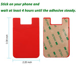 Phone Card Holder, HUO ZAO Silicone Credit Card Id Cash Wallet with 3M Adhesive Stick-on fits Apple iPhone Samsung Galaxy Android Most Smartphones, Table, Refrigerator, Door - Black Color - 10 Pack