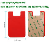 Phone Card Holder, HUO ZAO Silicone Credit Card Id Cash Wallet with 3M Adhesive Stick-on fits Apple iPhone Samsung Galaxy Android Most Smartphones, Table, Refrigerator, Door - Black Color - 10 Pack