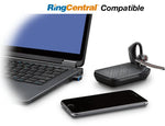 Plantronics Voyager 5200-UC Bluetooth Headset Bundle w/Bonus Wall Charger #206110-01-B | For Smartphones, PC, MAC using RingCentral Software or App