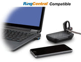 Plantronics Voyager 5200-UC Bluetooth Headset Bundle w/Bonus Wall Charger #206110-01-B | For Smartphones, PC, MAC using RingCentral Software or App