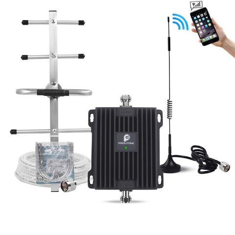 AT&T 4G LTE Cell Phone Signal Booster for Home and Office - 65dB 700MHz Band 12/17 Cellular Repeater Amplifier Kit with Omni/Yagi Antennas Boost Mobile Phone Voice & Data Signal(Easy to Install)
