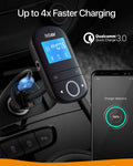 Anker Roav SmartCharge F3, Wireless in-Car FM Transmitter Radio Adapter, Bluetooth 4.2 Receiver, Dedicated ROAV App, Quick Charge 3.0, AUX Output, USB Drive, microSD Card Slot