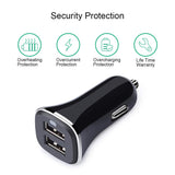 2.4A Dual Port USB Car Charger + 2.1A Dual Port Wall Charger Block Brick + 2Pack Micro USB Cable Charging Cord Phone Charger Compatible Samsung Galaxy S6 S7 Edge J3 J7 A6, LG Stylo 2/3, G3 G4 K20 K30