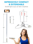 Premium 5-in-1 Wired Selfie Stick for iPhone 6, 5, Samsung Galaxy S10 S9 S8 S7 S6 S5 - Takes Selfies in Seconds, Get Perfect HD Photos, Operates Flash - No Apps, No Downloads, No Batteries Required