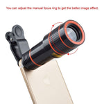 Apexel 4 in 1 12x Zoom Telephoto Lens + Fisheye + Wide Angle + Macro Lens with Phone Holder + Tripod for iPhone X/8/ 7 /6/6s plus SE Samsung HTC Google Huawei LG Ipad Tablet PC Laptops