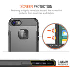 Trianium iPhone 7 Case [Duranium Series] Heavy Duty Ultra Protective Hard Cover Shock Absorption w/Built-in Screen Protector+ Holster Belt Clip Kickstand for Apple iPhone 7 2016 -Gunmetal (TM000181)