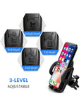 Mpow 086 Upgraded Air Vent Car Phone Mount, 3-Level Adjustable Clamp, 360 Degree Rotation Phone Holder Compatible with iPhone, Galaxy Note, Nexus 6, Smartphones Under 6 inch