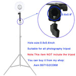 Table Top Photo LED Selfie Ring Light with Desktop Stand for Makeup 8-inch Dimmable 24W 5500K O Circular Beauty Lamp+3" Mirror+Mini Tripod+Phone Clamp,for YouTube Vine Self-Portrait Video Filming