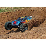 Traxxas 67076-4 Rustler 4x4 VXL Off Road Electric Remote Control RC Car with Remote Control for Adults and Kids, Red