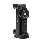 Newest Phone Holder Tripod Mount, Woohot 360 Degree Rotation，Metal Phone Tripod Mount with Cold Shoe，Mount Pro Smartphone Holder Video Rig Tripod Mount Adapter Cellphone Holder for Tripod