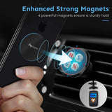 Magnetic Phone Car Mount, Penom Cell Phone Holder for Car Universal Air Vent Magnet Car Phone Mount Fits iPhone Xs Max XR X 8 7 6S 6 Plus and Most Smartphones (Black)