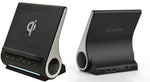 Azpen Dockall D108 Wireless Charging Dock w/Bluetooth Speakers. Qi-Certified Wireless for 7.5W Charging with iPhone Xs Max/XR/XS/S/ 8/ 8Plus/ 10W for Galaxy S10/ S9/ S9+/ S8/ Note 9 - Black